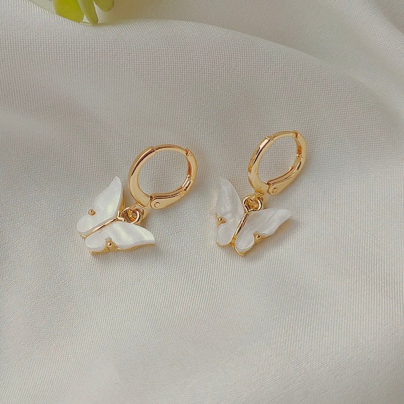 Butterfly Huggie Earrings - Gold - Plated - Abbott Atelier