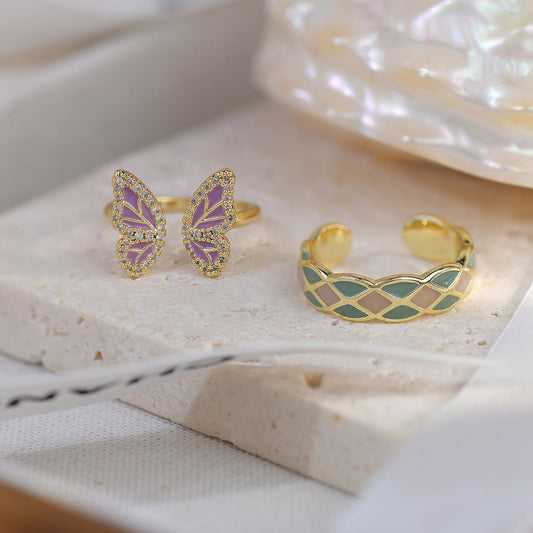 Butterfly Ring Set - Gold - Plated - Abbott Atelier