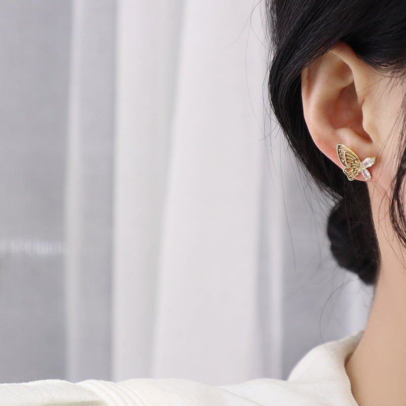 Butterfly Stud Earrings - Lara - Hypoallergenic - Abbott Atelier