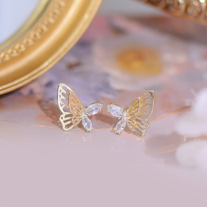 Butterfly Stud Earrings - Lara - Hypoallergenic - Abbott Atelier