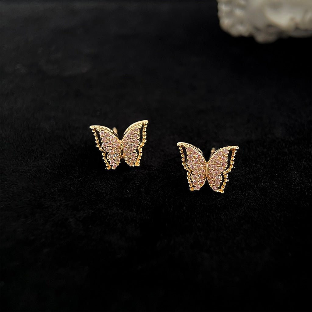 Butterfly Stud Earrings - Stacey - Hypoallergenic - Abbott Atelier