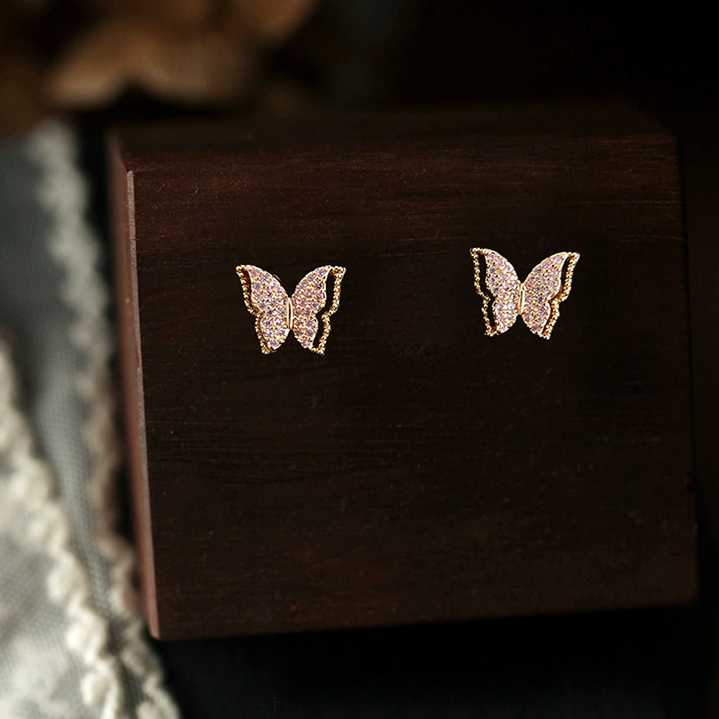 Butterfly Stud Earrings - Stacey - Hypoallergenic - Abbott Atelier