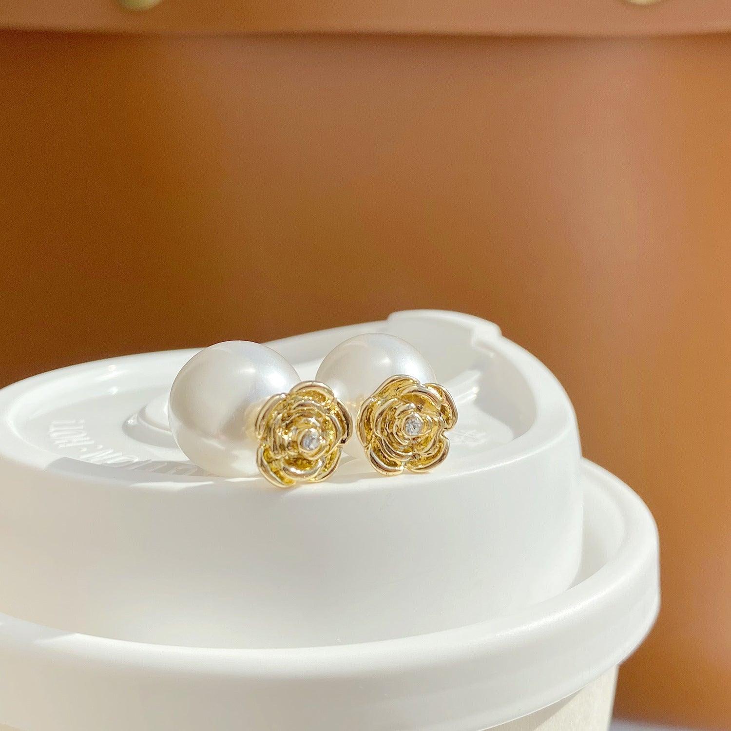 Camellia Stud Earrings - Hypoallergenic - Abbott Atelier