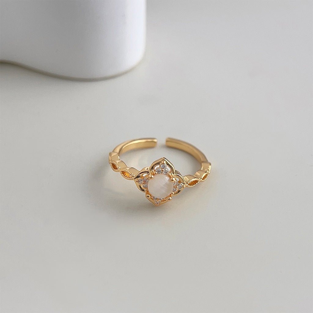 Cat's Eye Opal Ring - Gold - Plated - Abbott Atelier