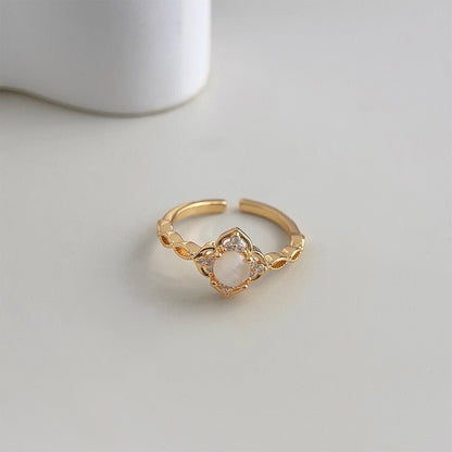 Cat's Eye Opal Ring - Gold - Plated - Abbott Atelier