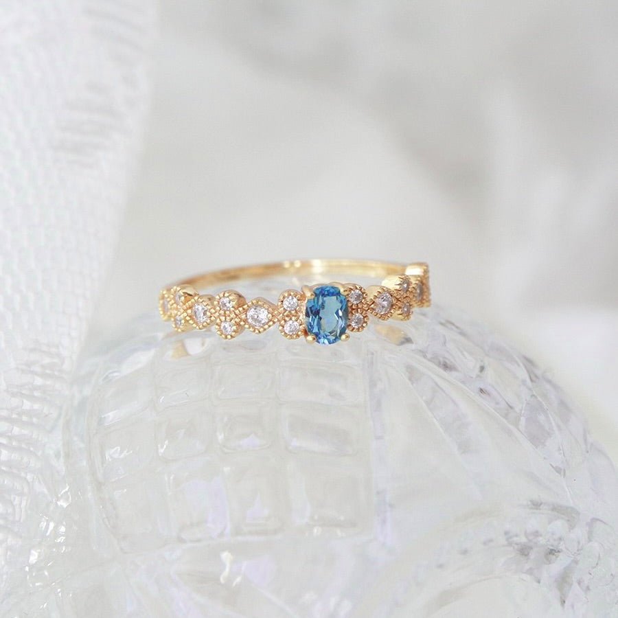 Cerulean Baroque Ring - Gold - Plated - Abbott Atelier