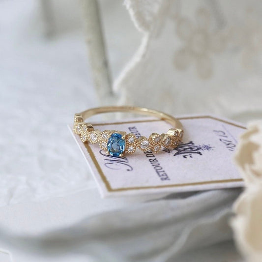 Cerulean Baroque Ring - Gold - Plated - Abbott Atelier