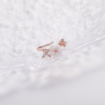 Cherry Blossom Butterfly Ring - Gold - Plated - Abbott Atelier