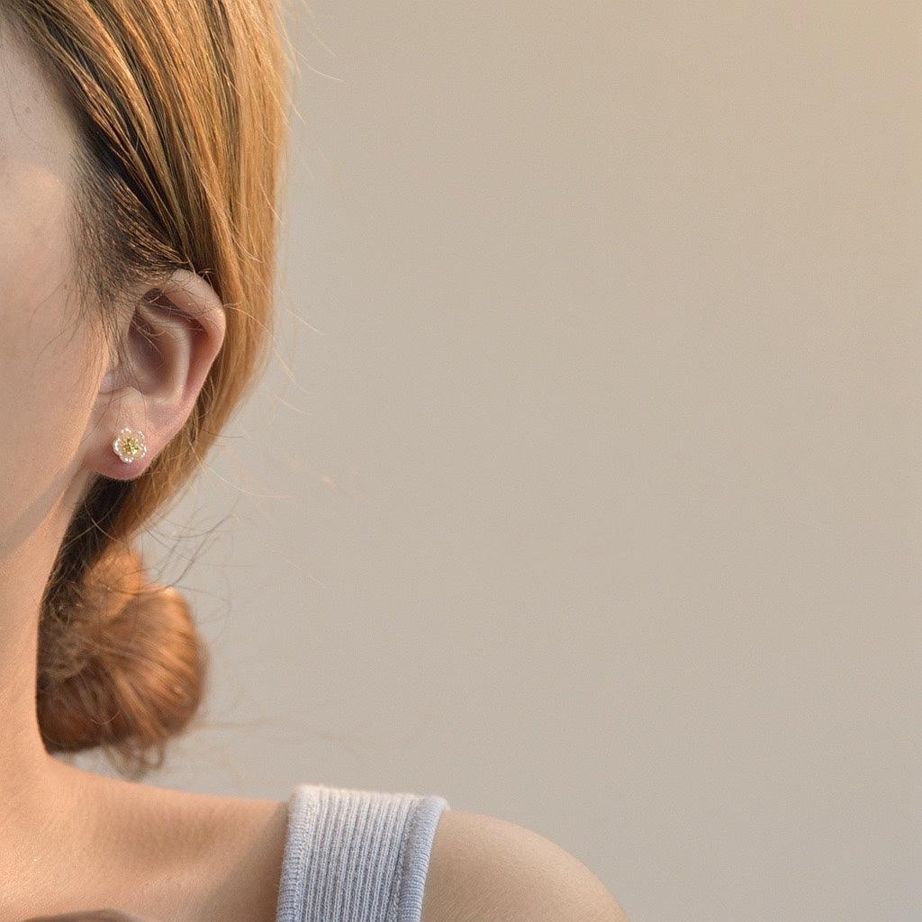 Cherry Blossom Stud Earrings - Hypoallergenic - Abbott Atelier