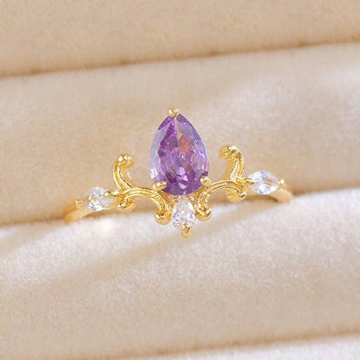 Chiara Amethyst Ring - Gold - Plated - Abbott Atelier