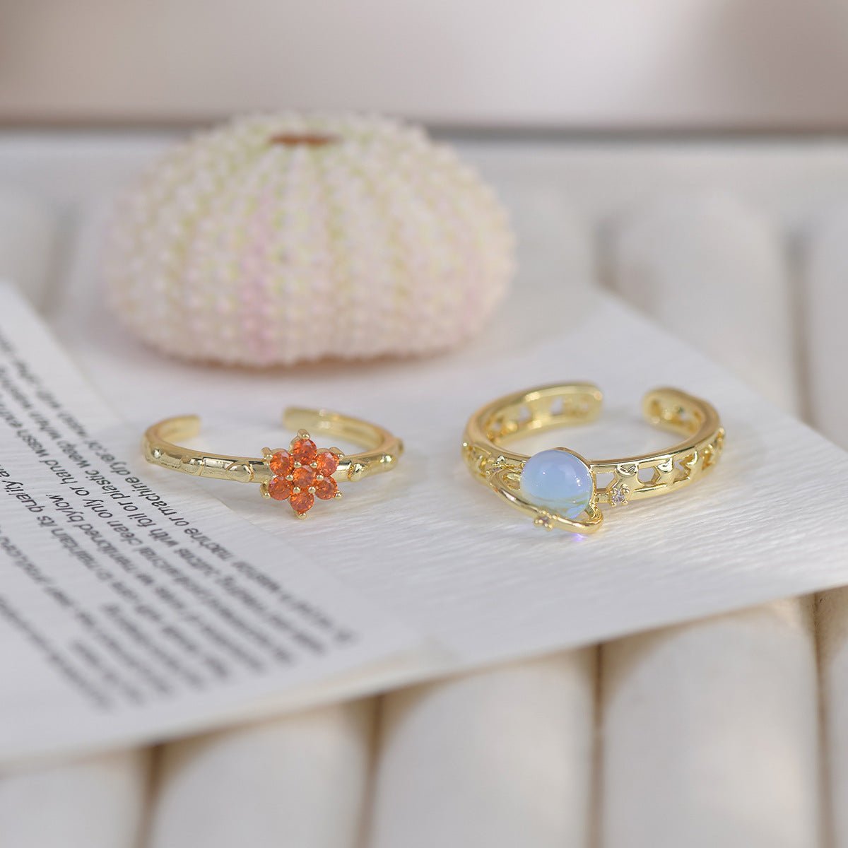 [Clearance] Aurora Ring Set - Gold - Plated - Abbott Atelier