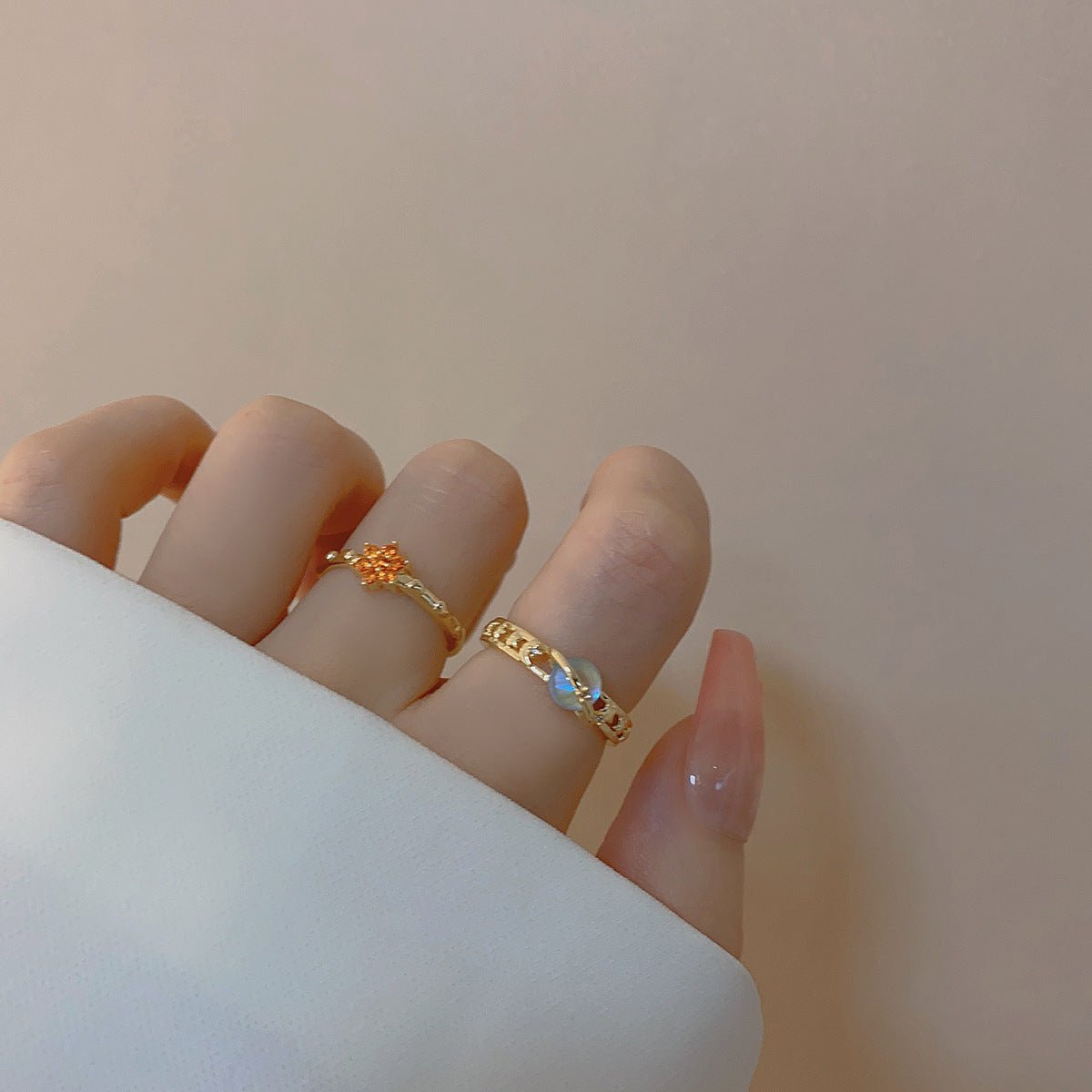 [Clearance] Aurora Ring Set - Gold - Plated - Abbott Atelier