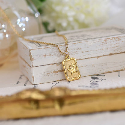 [Clearance] Butterfly Necklace - Linda - Gold - Plated - Abbott Atelier