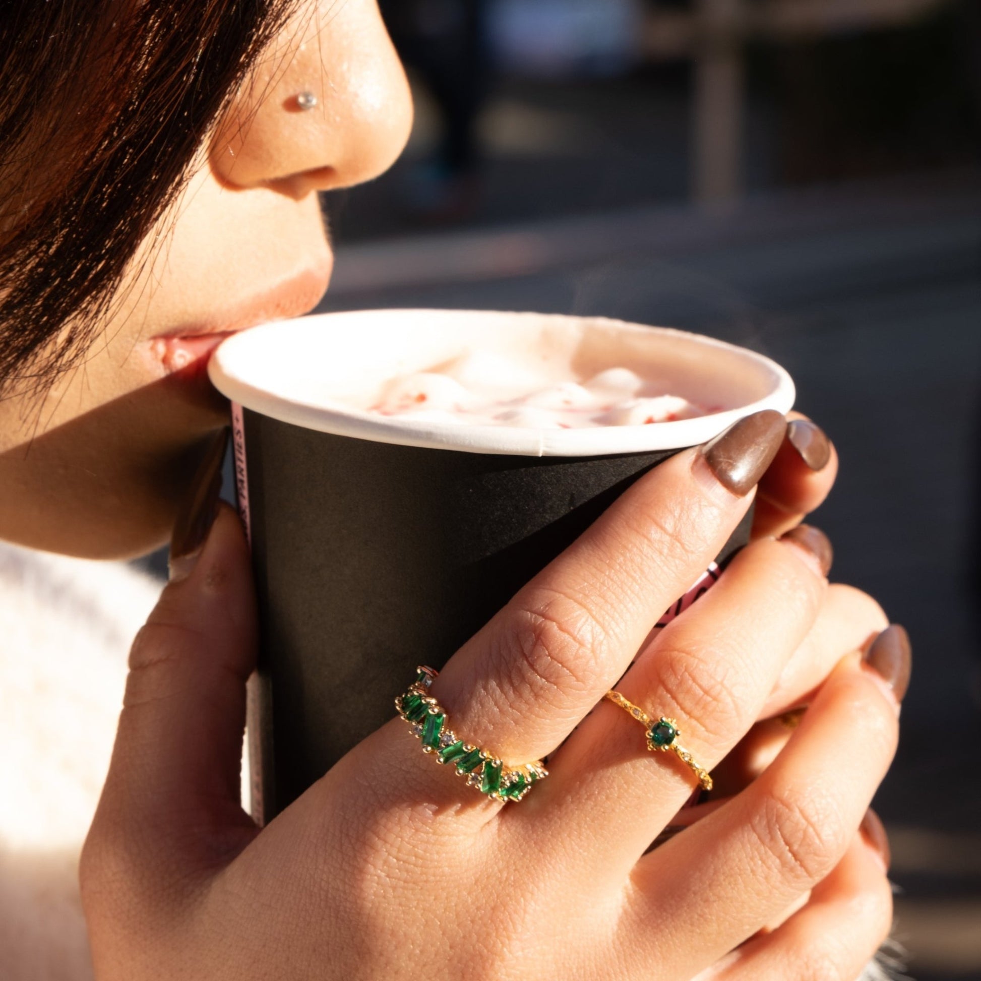 [Clearance] Emerald Ring - Blake - Gold - Plated - Abbott Atelier