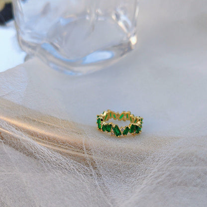 [Clearance] Emerald Ring - Blake - Gold - Plated - Abbott Atelier