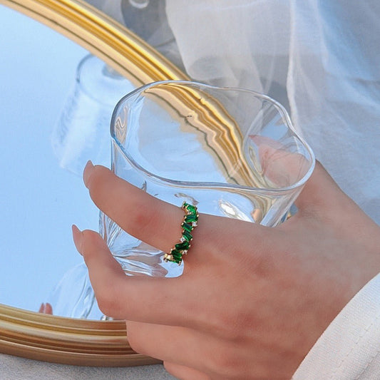 [Clearance] Emerald Ring - Blake - Gold - Plated - Abbott Atelier