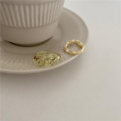 [Clearance] Hard Candy Ring Set (3 Colors) - Eco - Resin - Abbott Atelier