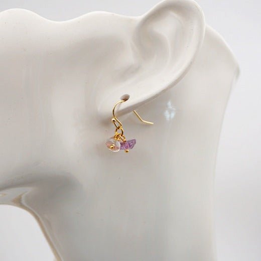 [Clearance] Natural Quartz Earrings - Gold Plated - Abbott Atelier