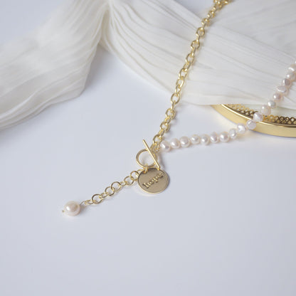 [Clearance] Pearl Necklace - Hope - Gold - Plated - Abbott Atelier