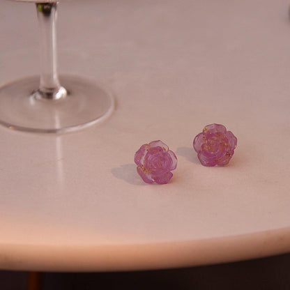 [Clearance] Rose Stud Earrings (3 Colors) - Hypoallergenic - Abbott Atelier