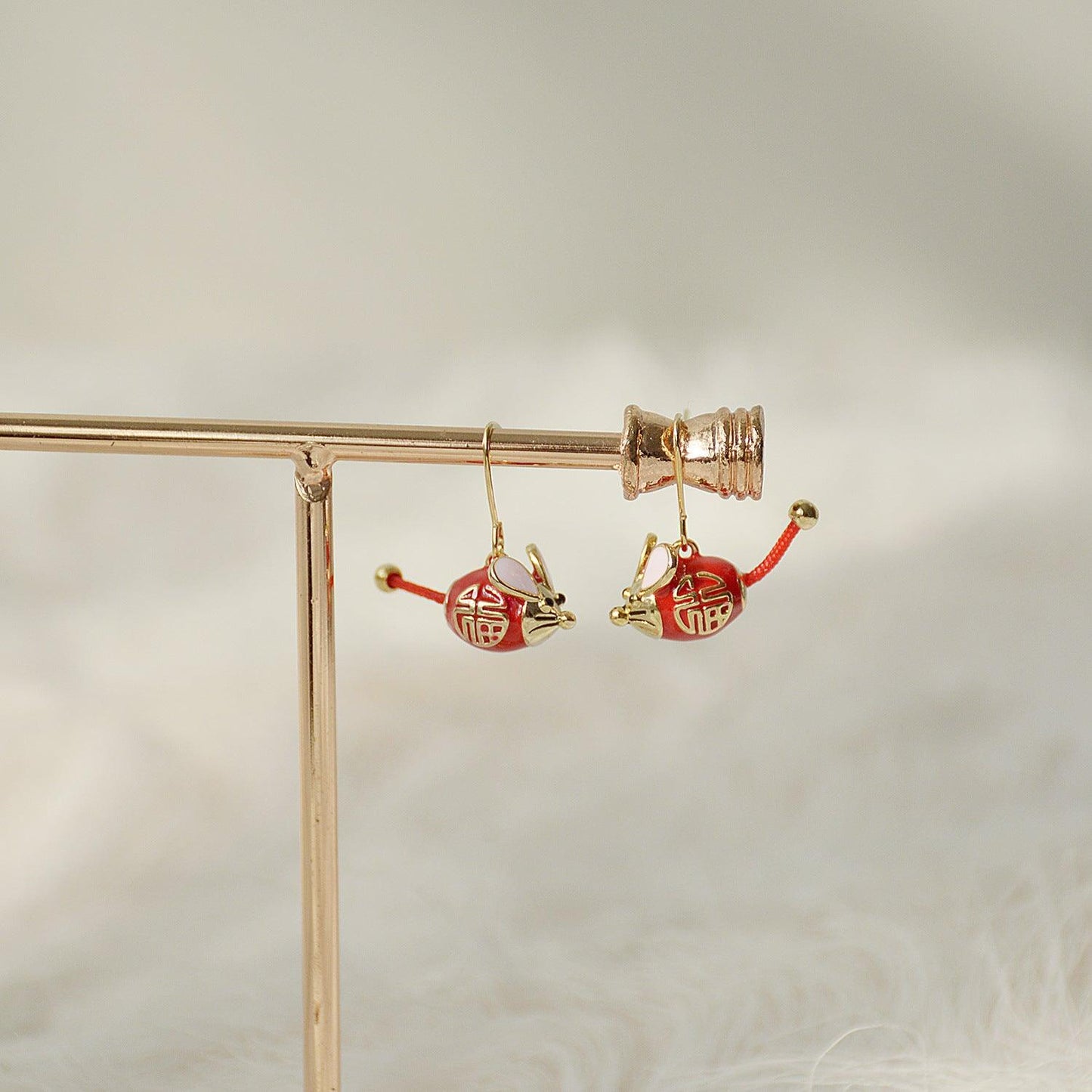 [Clearance] Year of the Mouse Earrings - Gold - Plated - Abbott Atelier