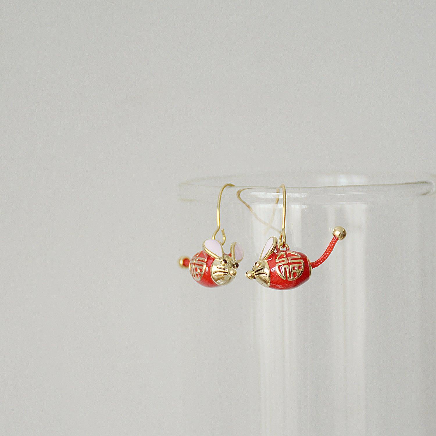 [Clearance] Year of the Mouse Earrings - Gold - Plated - Abbott Atelier