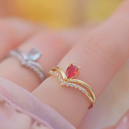 Crimson Crown Ring - Gold - Plated - Abbott Atelier