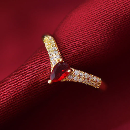 Crimson Tiara Ring - Gold - Plated - Abbott Atelier