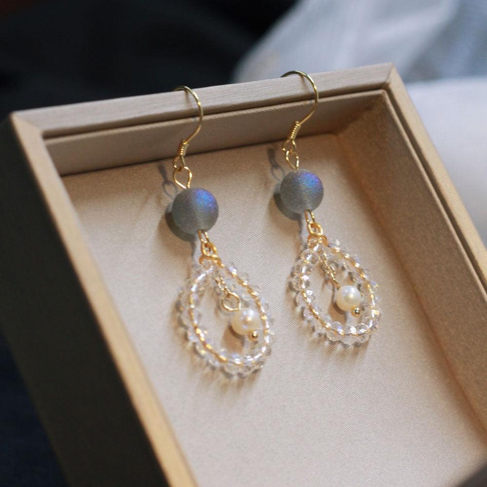 Crystal Teardrop Earrings - Hypoallergenic - Abbott Atelier