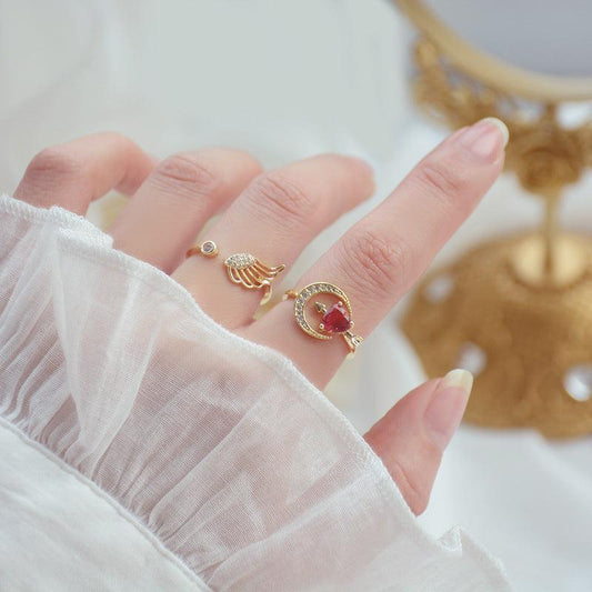 Cupid's Arrow Ring Set - Gold - Plated - Abbott Atelier