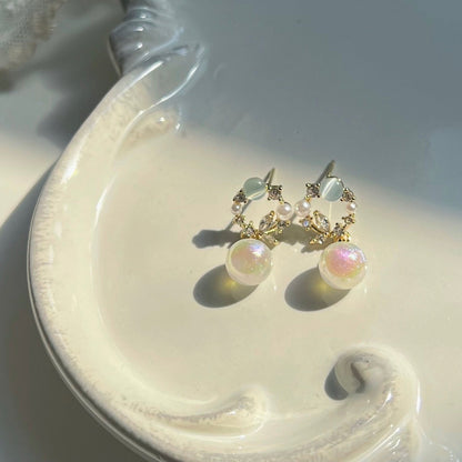 Flower Drop Earrings - Tawny - Gold - Plated - Abbott Atelier