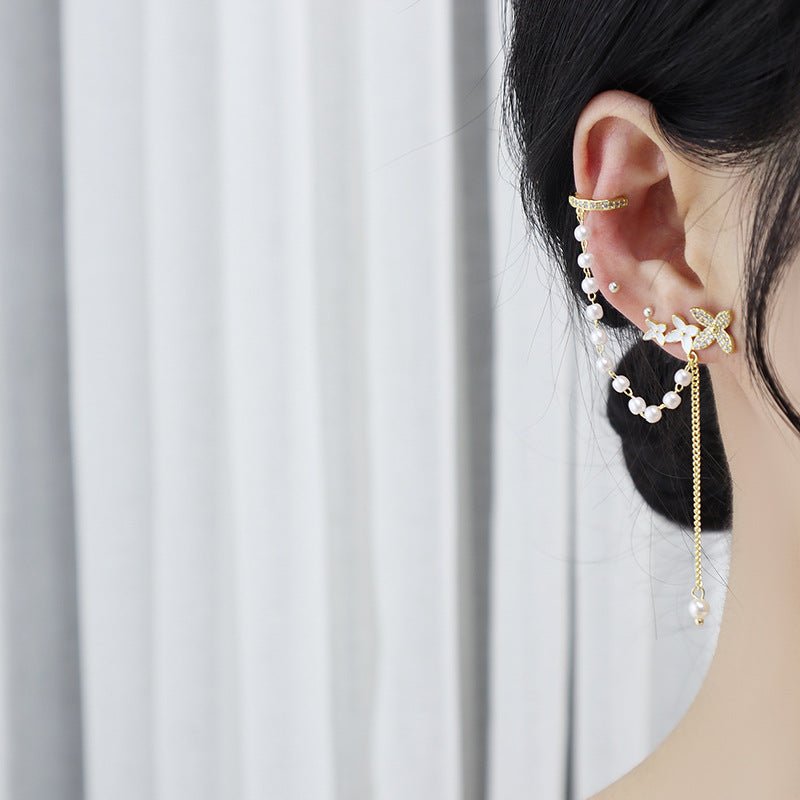 Flower Earrings and Ear Cuffs - Daniella - Hypoallergenic - Abbott Atelier