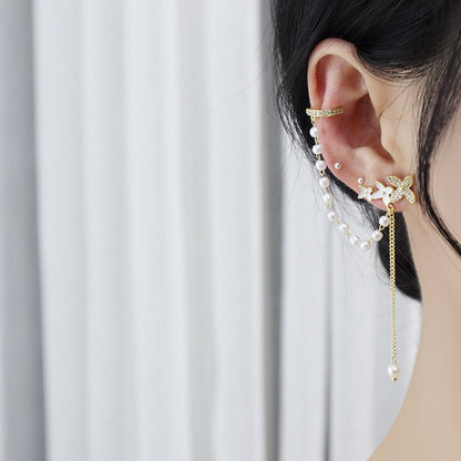 Flower Earrings and Ear Cuffs - Daniella - Hypoallergenic - Abbott Atelier