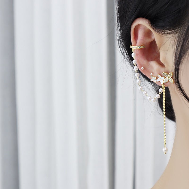 Flower Earrings and Ear Cuffs - Daniella - Hypoallergenic - Abbott Atelier