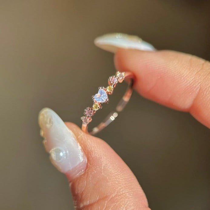 Flower Heart Ring - Gold - Plated - Abbott Atelier