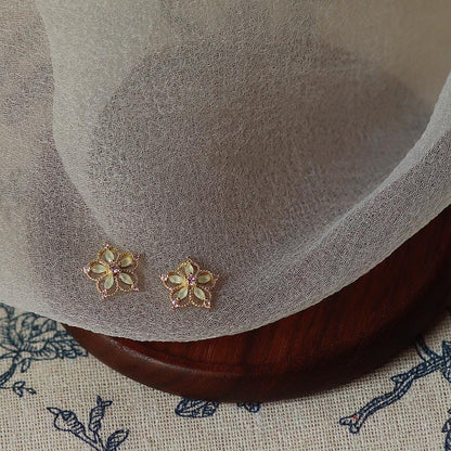 Flower Stud Earrings - Mira - Hypoallergenic - Abbott Atelier