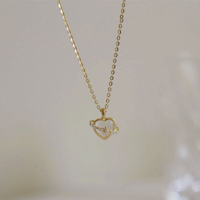 Heart Saturn Necklace (Solid Silver) | Abbott Atelier | Artisan Jewelry