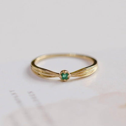 Ilona Emerald Ring - Gold - Plated - Abbott Atelier