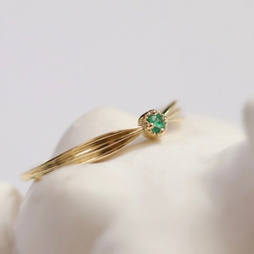 Ilona Emerald Ring - Gold - Plated - Abbott Atelier