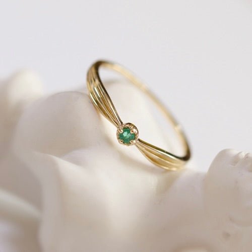 Ilona Emerald Ring - Gold - Plated - Abbott Atelier