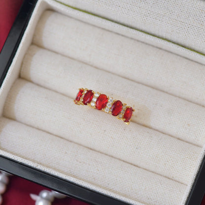 Imperial Ruby Band - Gold - Plated - Abbott Atelier