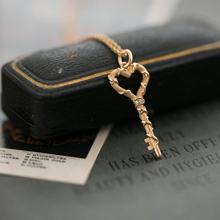 Key to True Love Necklace (Solid Silver) - Hypoallergenic - Abbott Atelier