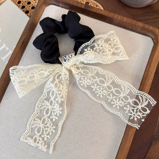 Lace Bow Scrunchie - For Hair - Abbott Atelier