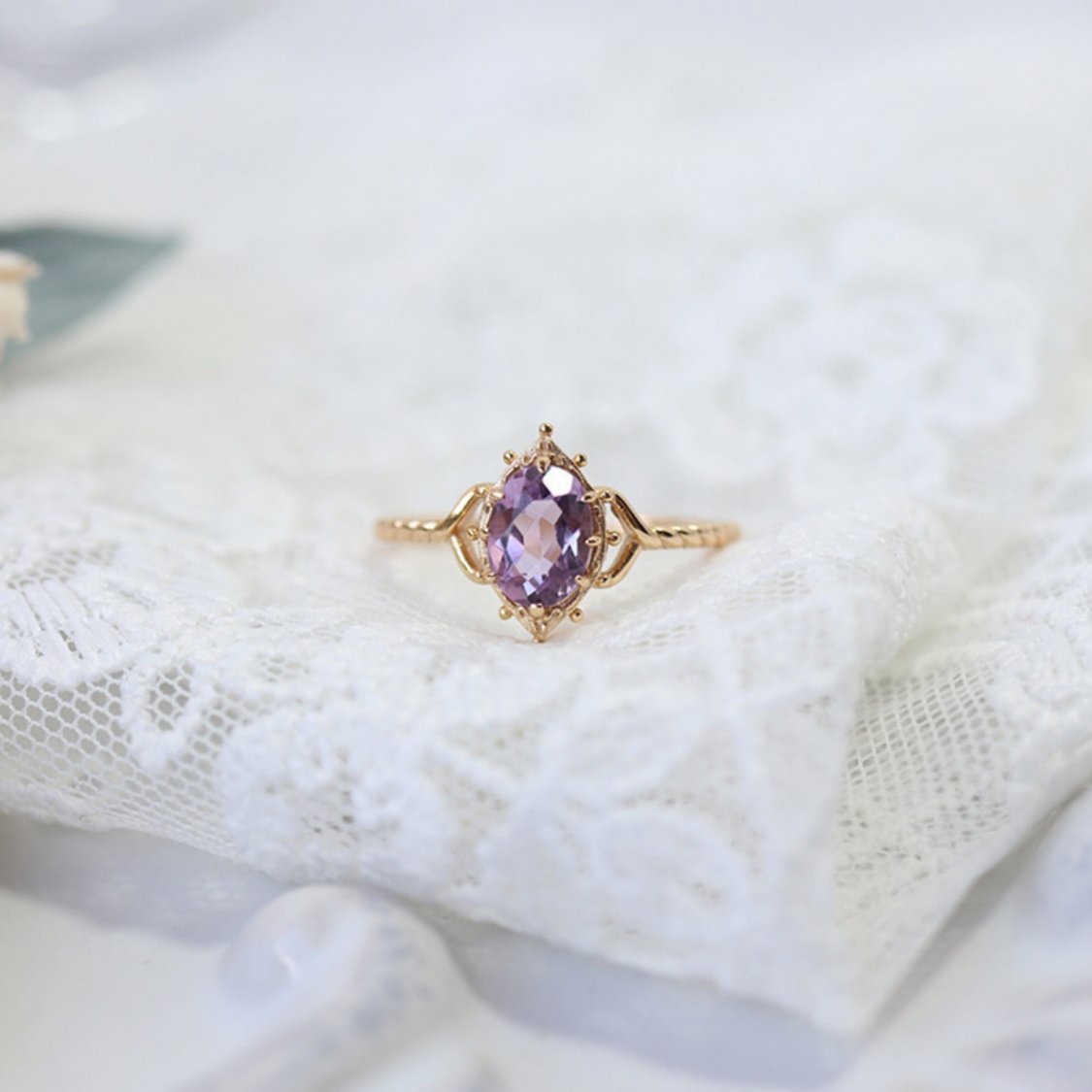 Lilac Lustre Ring - Gold - Plated - Abbott Atelier