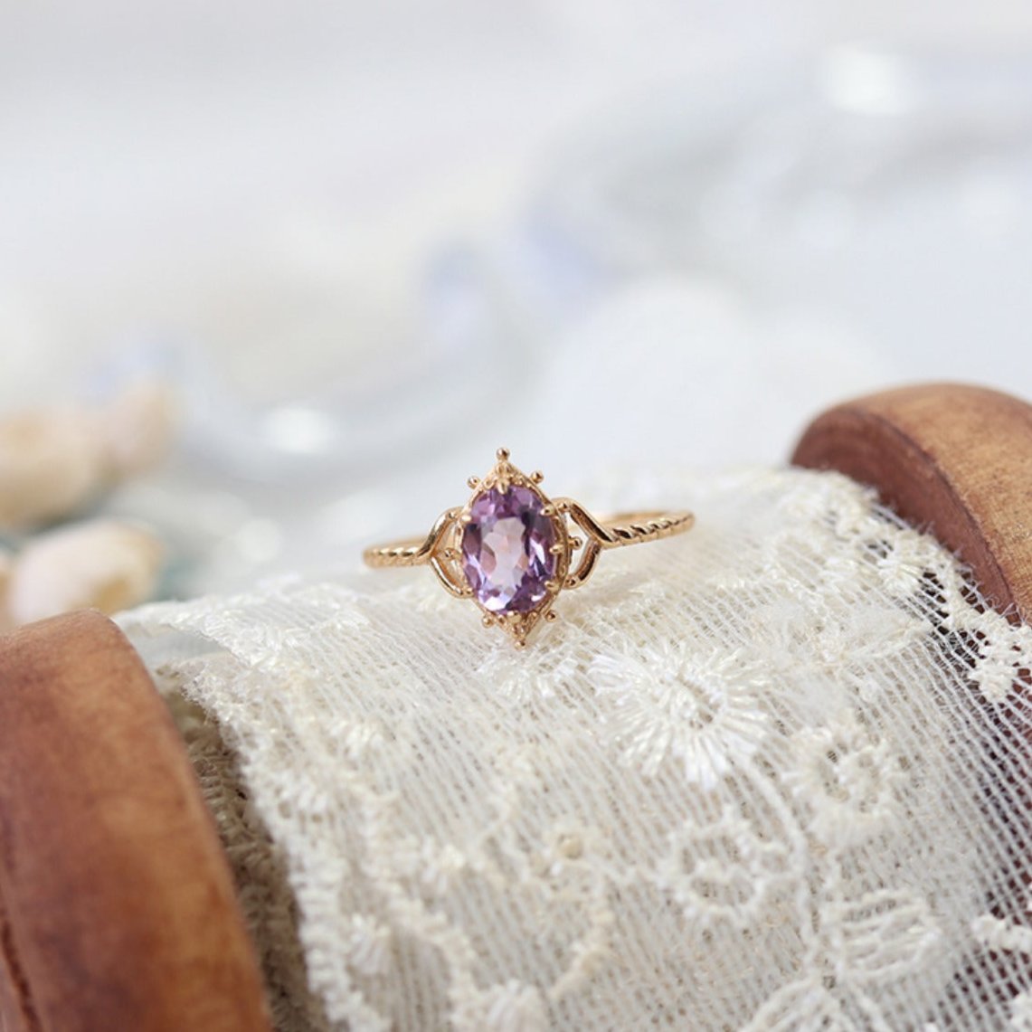 Lilac Lustre Ring - Gold - Plated - Abbott Atelier