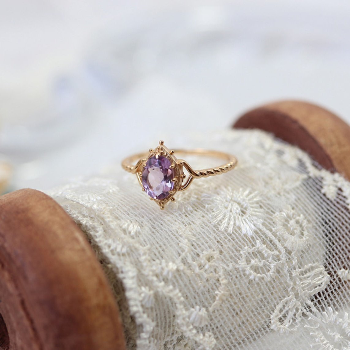 Lilac Lustre Ring - Gold - Plated - Abbott Atelier