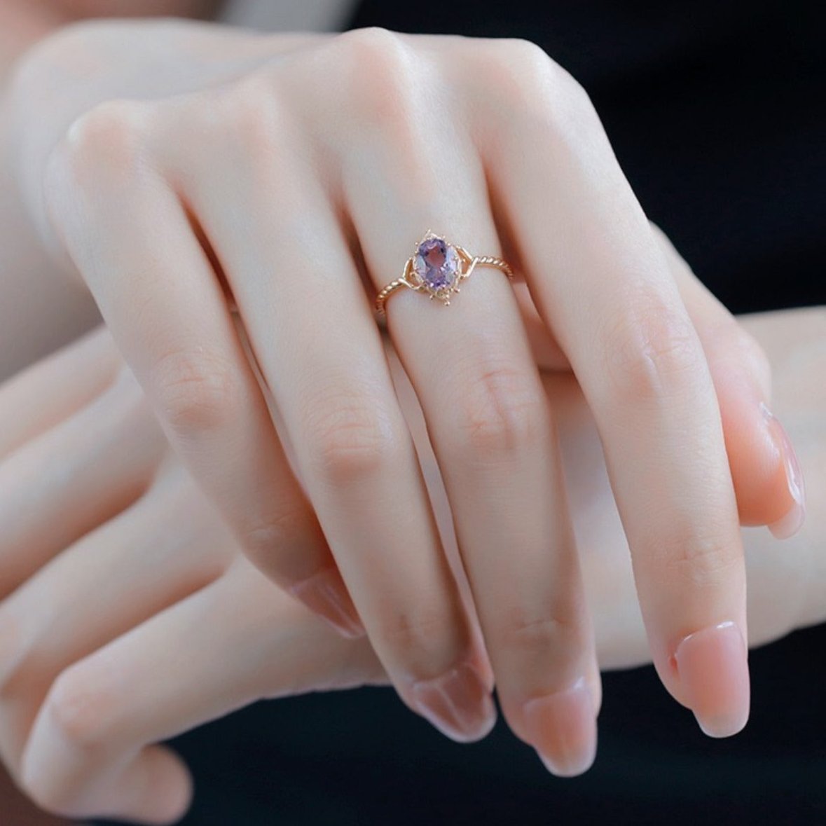 Lilac Lustre Ring - Gold - Plated - Abbott Atelier