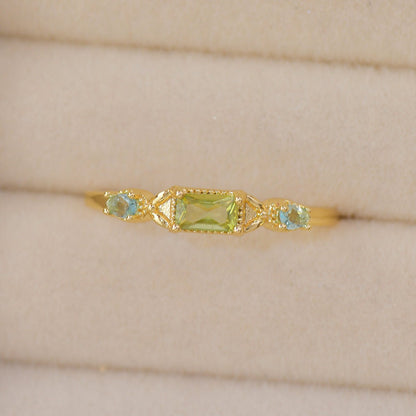 Lorna Peridot Ring - Gold - Plated - Abbott Atelier