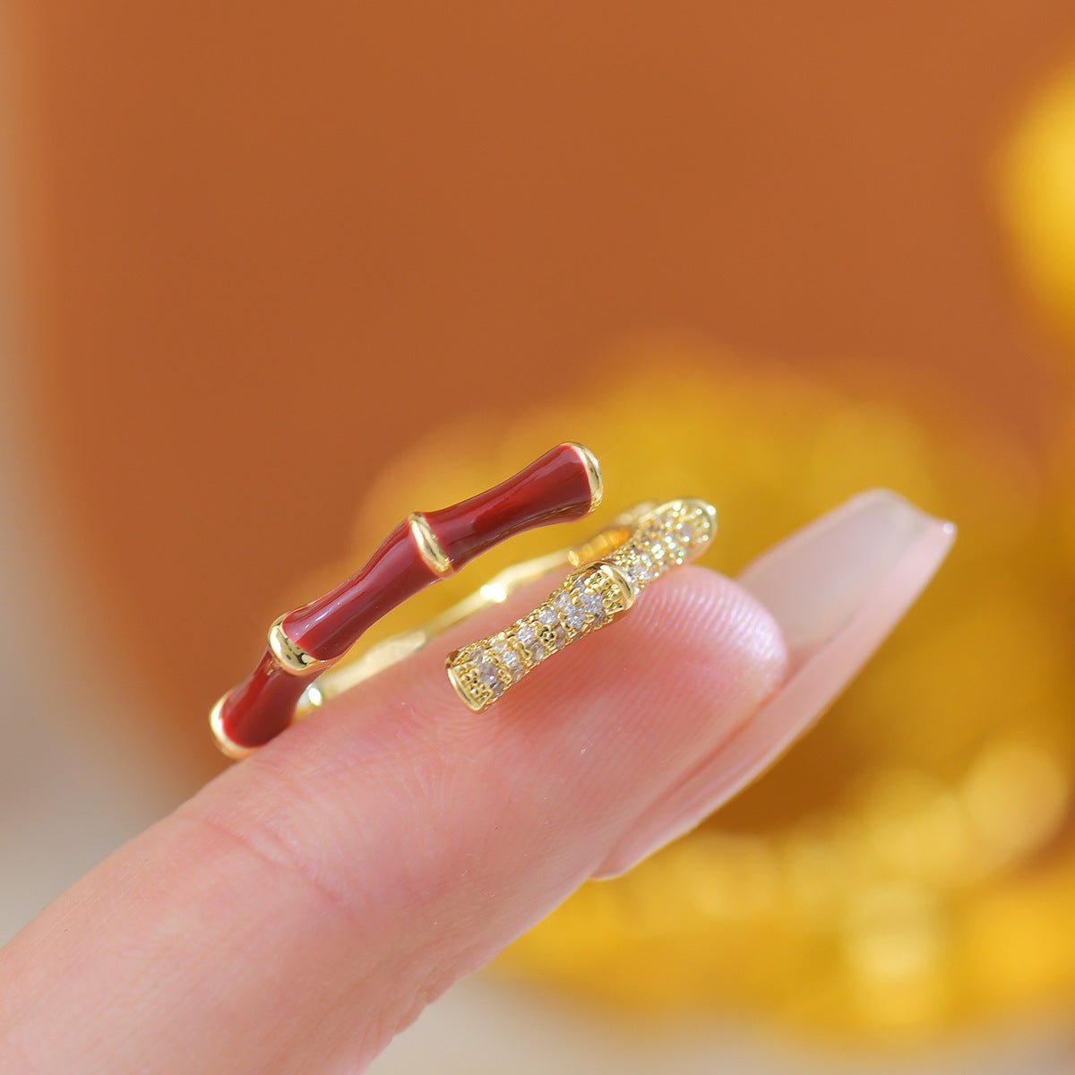 Lucky Bamboo Ring - Gold - Plated - Abbott Atelier