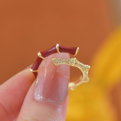 Lucky Bamboo Ring - Gold - Plated - Abbott Atelier